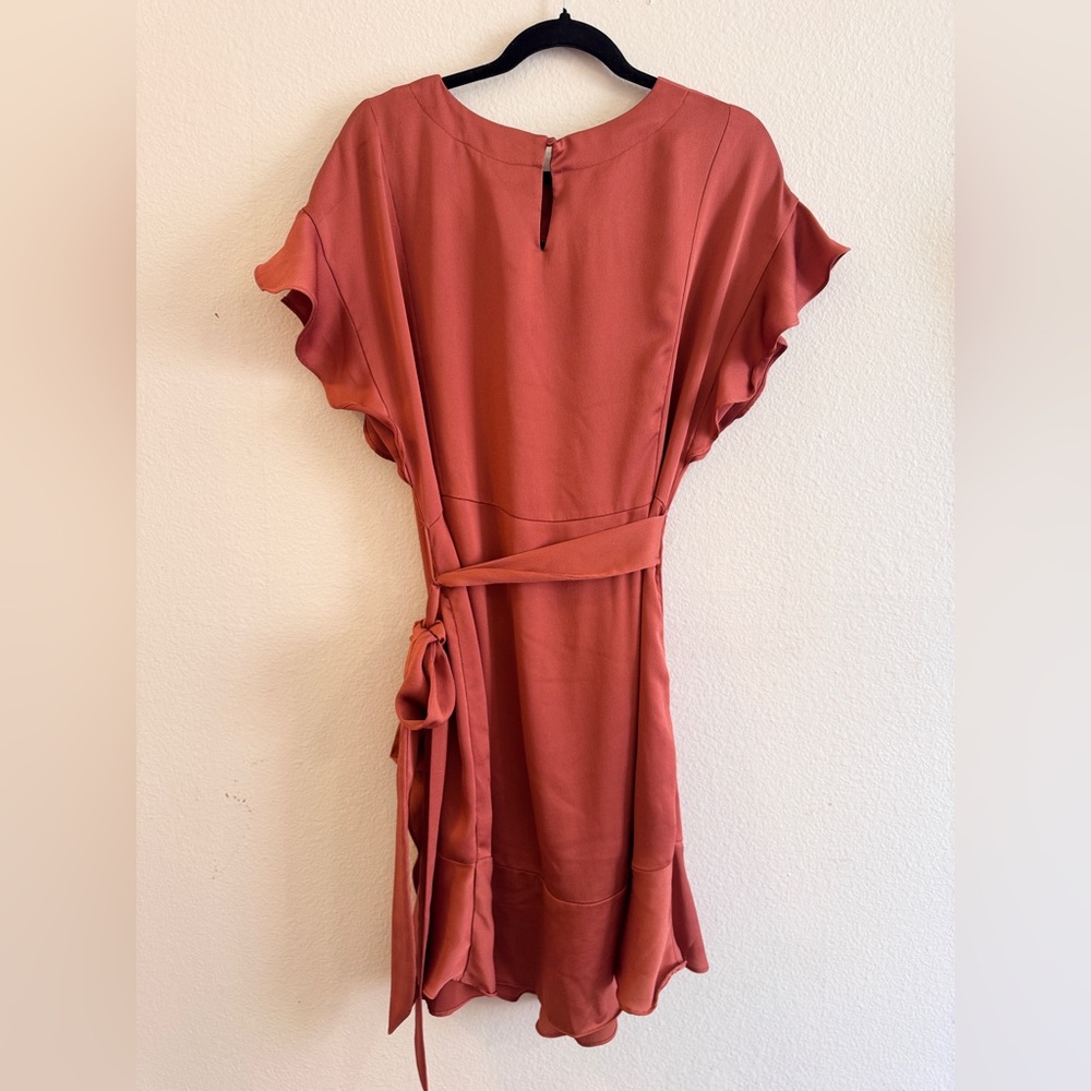 Astr Asymmetrical Rust Dress, Size Large - Picture 4 of 6